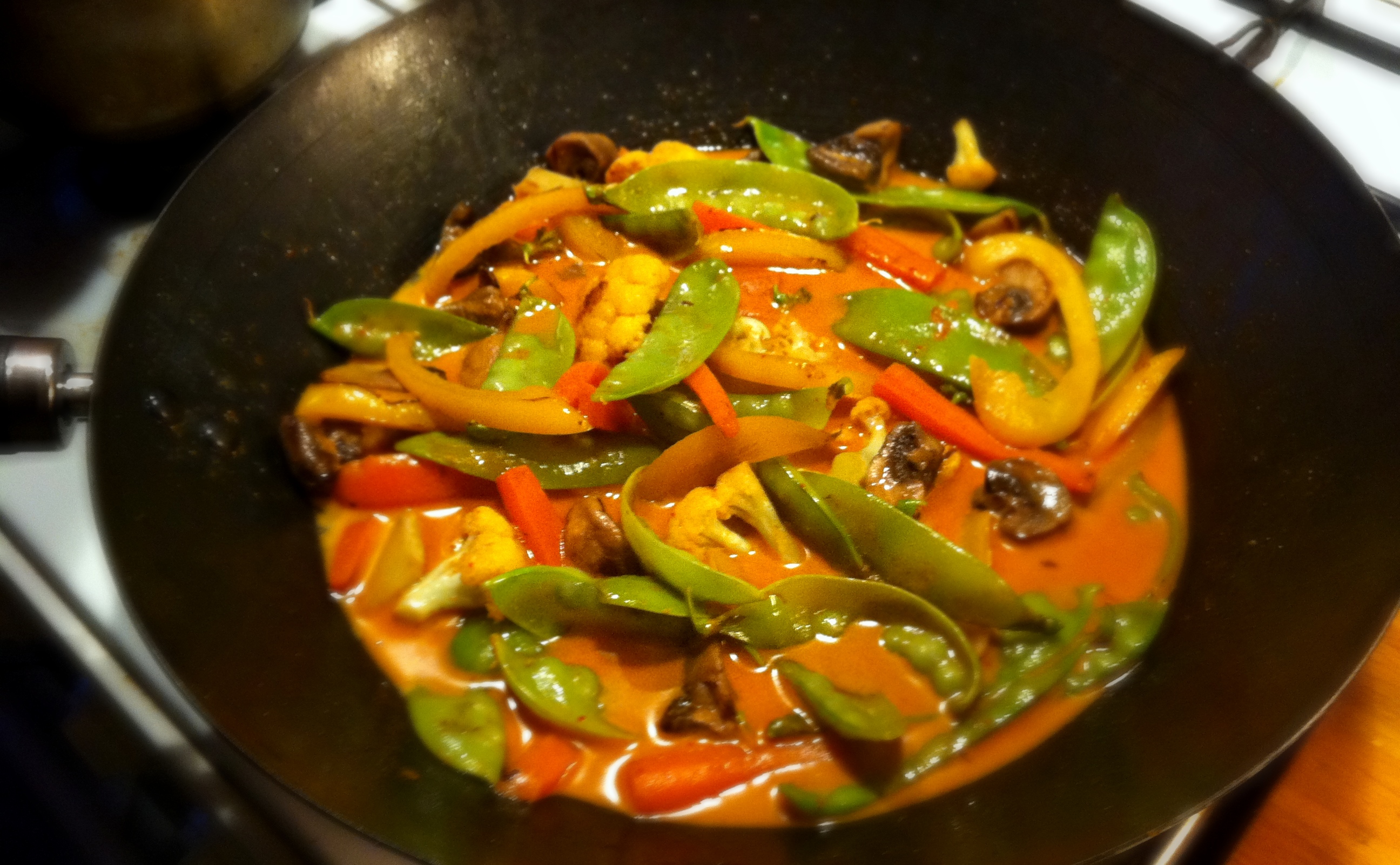 vegetarisk röd curry