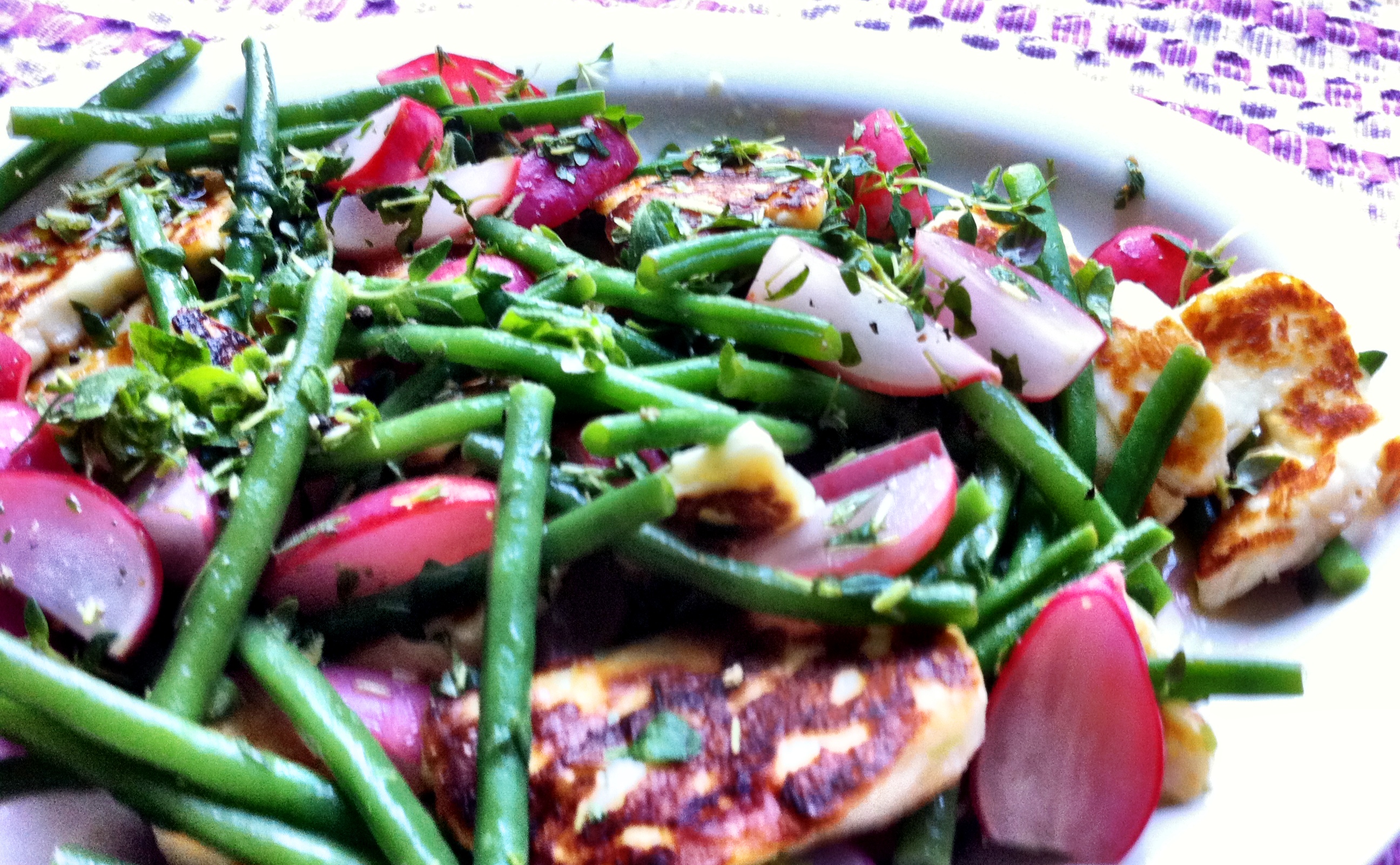 sallad med gröna bönor sallad med gröna bönor