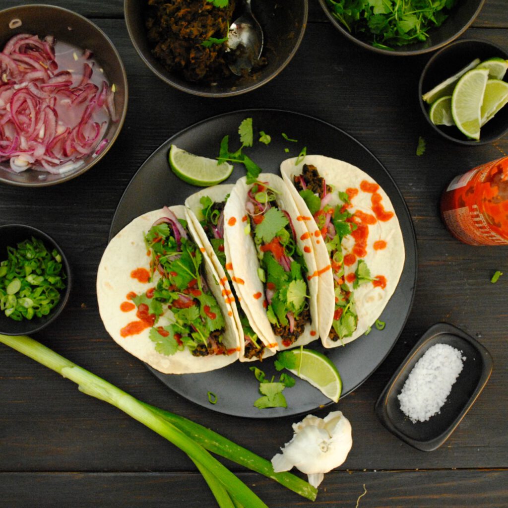 vegetarisk tacos svarta bönor vegetarisk tacos svarta bönor