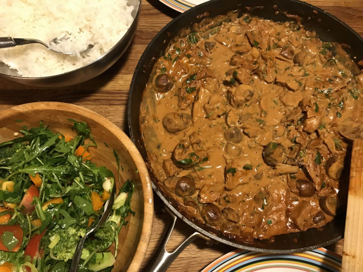 vegetarisk biff stroganoff vegetarisk biff stroganoff